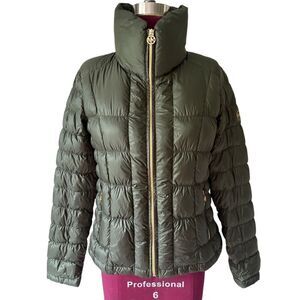 Michael Kors Packable Down Jacket size S Green Puffer